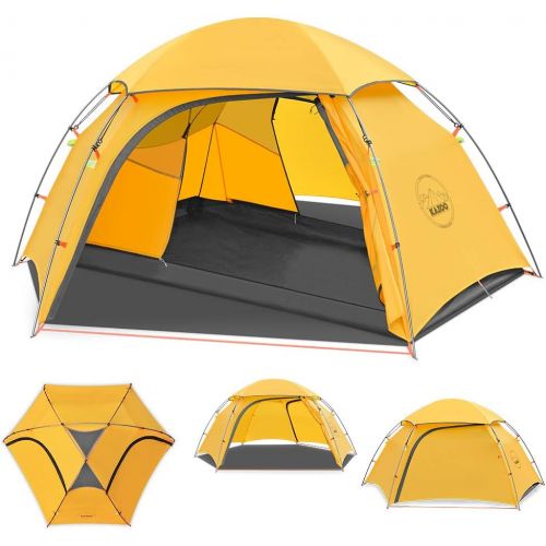  KAZOO Waterproof Backpacking Tent Ultralight 2 Person Lightweight Camping Tents 2 People Hiking Tents Aluminum Frame Double Layer