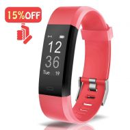 FOHKJMML Fitness Tracker Activity Tracker Sports Watch Smart Bracelet Pedometer Fitness with Heart Rate Monitors/GPS/Sleep Monitor Smart Wristband for Women and Kids (Color : Red,