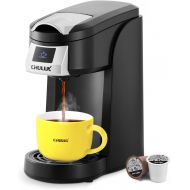 CHULUX Upgrade Single Serve Coffee Maker, 12oz Fast Brewing Machine Brewer Compatible With Pods & Reusable Filter, Auto Shut-Off, One Button Operation, for Hotel, Office, or Travel
