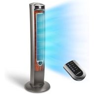 Lasko Oscillating Tower Fan, Nighttime Setting, Remote Control, Portable, Timer, for Bedroom, Home and Office, 3 Quiet Speeds, 42.5