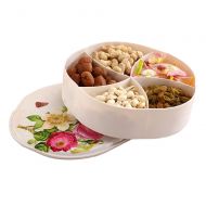 DM Creative Party Snacks Serving tray with Lid,Multi Sectional Snack Bowls Snack Container Box for Storing Dried Fruits, Nuts, Candies, Fruits Perfect for Daily Use