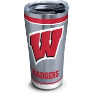 Tervis 1297819 Wisconsin Badgers Tradition Stainless Steel Tumbler With Lid, 20 oz, Silver