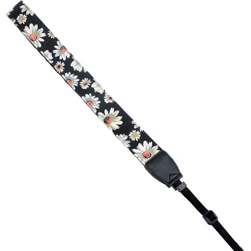  Elvam Universal Men and Women Camera Strap Belt Compatibla with All DSLR Camera and SLR Camera - Black Flower