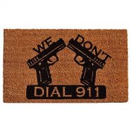 Calloway Mills Home & More 121511729 Dial 911 Doormat, 17 x 29 x 0.60, Natural/Black