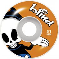 Blind Skateboards Reaper Character White/Orange Skateboard Wheels - 51mm 99a (Set of 4)