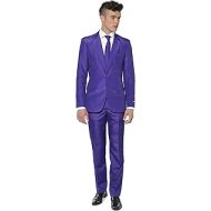 SUITMEISTER Solid Colored Suits in Purple - Includes Jacket, Pants & Tie - M