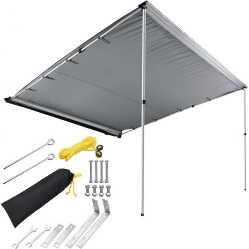  AMPERSAND SHOPS 8 Feet 2 Inches x 7 Feet 8 Inches Retractable Portable Camping SUV Vehicle Automobile Sun Shade Shelter Side Awning Attachment 62 sq. ft