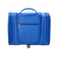 Zxcvlina Multifunctional Hanging Toiletry Bag Blue Casual Portable Cosmetic Bag for Travel Accessories Shampoo Body Wash Personal Items Storage with Hanging Hook and Zipper Storage