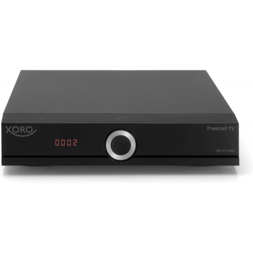  Xoro HRT 8772 HDD Full HD DVB C/T2 Receiver (HEVC H.265 Twin Tuner, Irdeto Cloaked CA for Freenet TV, without SATA Hard Drive in FP Slot, HDMI, USB PVR Ready, S/PDIF Opt, MiniSCART