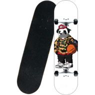 LDGGG Skateboards Complete Skateboard Beginner Skateboard Full Skateboard 31 Inches Basketball Panda