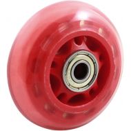 uxcell Red 7cm Dia Inline Bearing Single Skateboard Skating Shoes Wheel