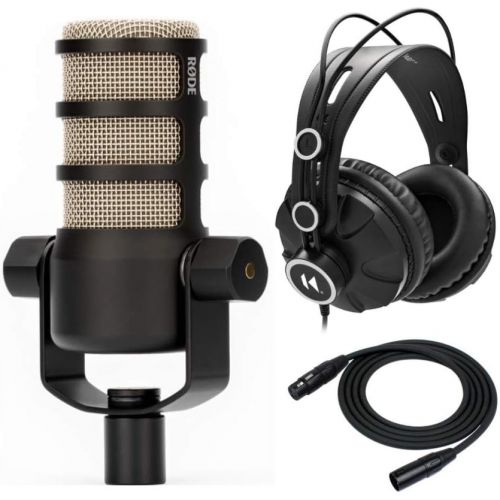 로데 [아마존베스트]Rode PodMic Dynamic Podcasting Microphone Bundle with Knox Studio Headphones and Kirlin 25-Foot Cable (3 Items)