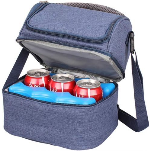  Teerwere Picnic Basket Picnic Bag 7L Oxford Cloth Insulation Bag Outdoor Picnic Insulation Bag Portable Lunch Bag Waterproof Padded Picnic Baskets with lid (Color : Blue)