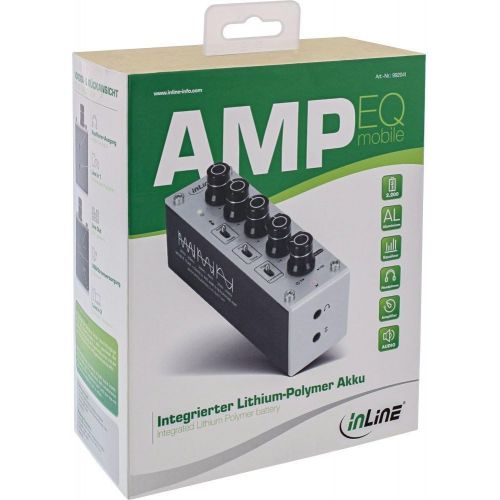  [아마존베스트]InLine AmpEQ 99204I Mobile Hi-Res Audio Headphone Amplifier and Equalizer 3.5 mm Jack with Battery