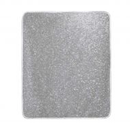 KEEPDIY Faux Sparkly Silver Glitter Printed Blanket-Warm,Lightweight,Soft,Pet-Friendly,Throw for Home Bed,Sofa &Dorm 60 x 50 Inch