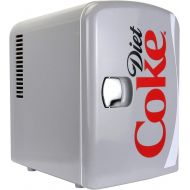 [아마존베스트]Koolatron Coca-Cola Diet Coke Portable 6 Can Thermoelectric Mini Fridge Cooler/Warmer, 4 L/4.2 Quarts Capacity, 12V DC/110V AC Included Great for Home, Car, Skincare, Cosmetics, Medication,