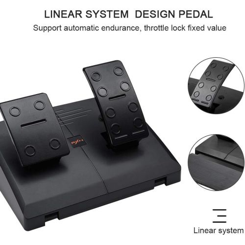  [아마존베스트]PXN PC Racing Wheel, V3II 180 Degree Universal USB Car Sim Race Steering Wheel with Pedals for PS3, PS4, Xbox One,Nintendo Switch (Orange)…