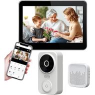 2024 Wireless Visual WiFi Video Doorbell, Smart Video Doorbell Camera Wireless, Included Chime Ringer, Indoor/Outdoor Surveillance with Human Detection, 2-Way Audio, Night Vision