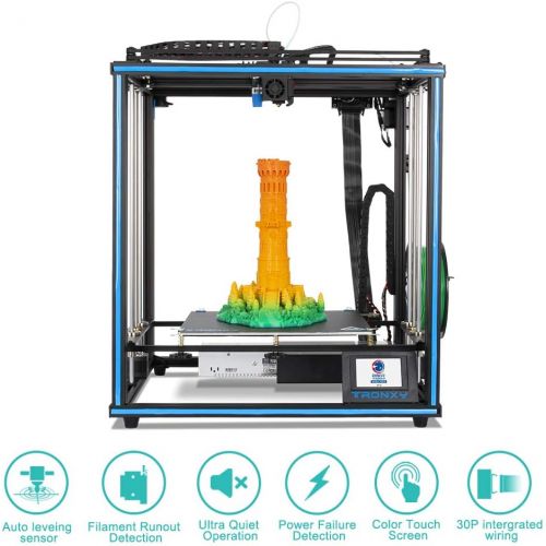  TRONXY X5SA 3D Printer Rapid Assembly DIY Kit Auto Leveling Filament Sensor Resume Print Cube Full Metal Square with 3.5 inch Touch Screen Large Printing Size 330330400