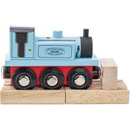 Bigjigs Rail Wooden Terrier Locomotive (Blue) with Wood Track