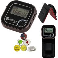 [아마존베스트]AMBA7 GolfBuddy Voice 2 Golf GPS/Rangefinder Bundle with 1 Magnetic Hat Clip and 5 Ball Markers and Belt Clip (Black)
