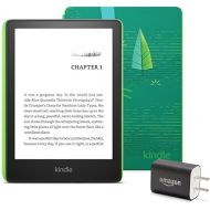 Kindle Paperwhite Kids Essentials Bundle Including Kindle Kids Device - (16 GB), Kids Cover - Emerald Forest, Power Adapter, and Screen Protector