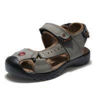 Mubeuo Leather Little Big Kid Athletic Sandals for Boys