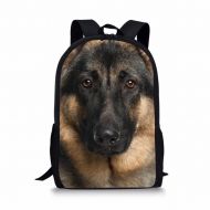 Coloranimal Stylish Pet German Shepherd Dog Pattern Kids Large School Backpacks