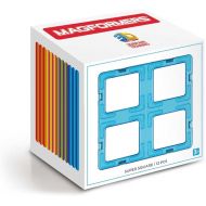 MAGFORMERS Super Square 12 Pieces Rainbow Colors, Educational Magnetic Geometric Shapes Tiles Building STEM Toy Set Ages 3+