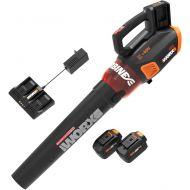 WORX 40V Turbine Cordless Leaf Blower (430CFM ) with Brushless Motor 2 x 4.0Ah Batteries and Charger Include,WG584.1