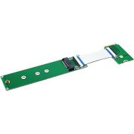 Sintech M.2 NVME 2230 to 2280 Extender,NGFF M-Key PCIe SSD 2242 to 2280 Extention Card with Anti-electromagnetic Foiled Cable 10CMS