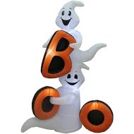 Great 6 FT Halloween Air Blown Lighted Inflatable Decoration Friendly Ghosts with BOO