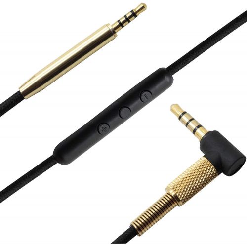  [아마존베스트]Yizhet Replacement Audio Cable for Bose QC25, QC35 On-Ear 2, OE2, OE2i, AKG Y40 Y50 Y45 Headphones 3.5 mm Plug Volume Control Cable with Remote Control Microphone Volume Control fo