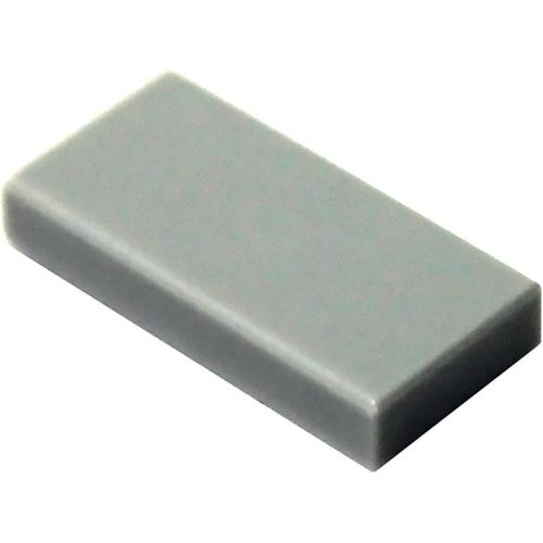  LEGO Parts and Pieces: Light Gray (Medium Stone Grey) 1x2 Tile x100