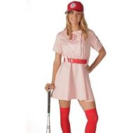 Costume Agent Rockford Peaches AAGPBL Baseball Dress Halloween Costume Cosplay