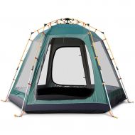 Cym Hexagonal Tent Hydraulic Automatic Pop Up Double Layer Rainproof Sunscreen Camping Tent,2 Colors