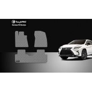 ToughPRO Floor Mats Set for Lexus RX350 - All Weather - Heavy Duty - Gray Rubber - 2016-2019