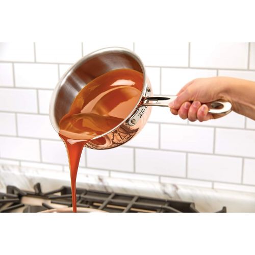  All-Clad Copper C4202 C4 2 Qt. Saucepan with Lid, Cookware