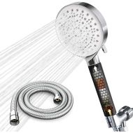 Newentor Filtered Shower Head, Black High Pressure 6 Spray Modes Handheld Shower Head with 59