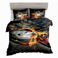 Kicko SxinHome Speed Sport Car Bedding Set Teen Boys, Duvet Cover Set,3pcs 1 Duvet Cover 2 Pillowcases(no Comforter Inside), Full Size