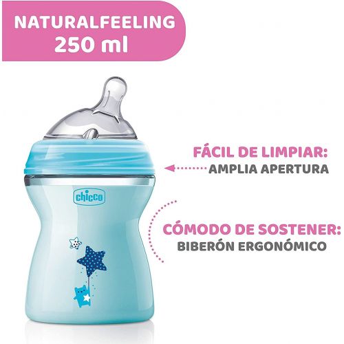 치코 Natural Feeling Chicco Baby Bottle 250ml 2Mesi + Bimbo