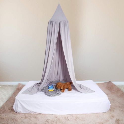  [아마존베스트]Fdit Round Dome Hanging Bed Canopy Mosquito Net Curtain for Baby Kids Playing Home Decor(1#)