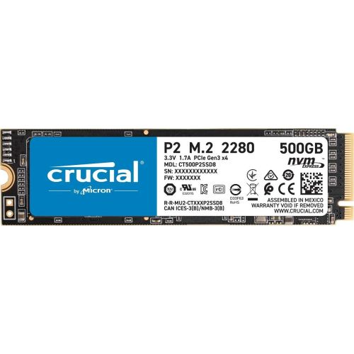  [아마존베스트]Crucial P2 500GB 3D NAND NVMe PCIe M.2 SSD Up to 2400MB/s - CT500P2SSD8