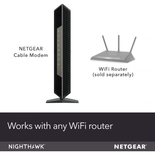  [아마존베스트]NETGEAR Nighthawk Cable Modem CM1200 - Compatible with All Cable Providers Including Xfinity by Comcast, Spectrum, Cox | For Cable Plans Up to 2 Gigabits | 4 x 1G Ethernet Ports |