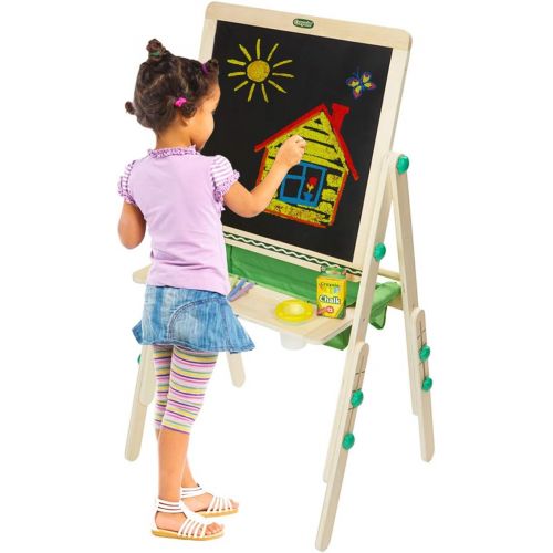  [아마존베스트]Crayola Deluxe Kids Wooden Art Easel & Supplies, Amazon for Kids, Ages 3, 4, 5, 6