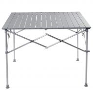 PORTAL EnjoyShop Aluminum Folding Picnic Camping Table with Roll-up Top