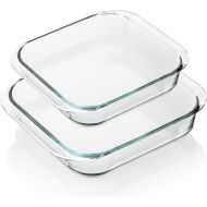 [아마존베스트]SWEEJAR Glass Bakeware, Rectangular Baking Dish Lasagna Pans for Cooking, Kitchen, Cake Dinner, Banquet and Daily Use, 8.4 x 8.4 x 1.9 Inches of Baking Pans