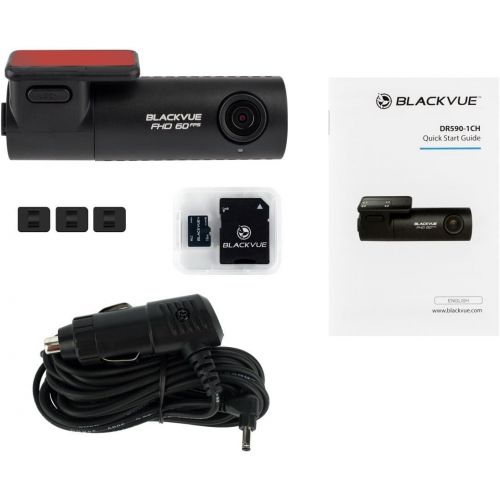  HDVD BlackVue DR590-1CH 16GB, Car Black BoxCar DVR Recorder, Full HD 1080P, 60FPS, G Sensor, 16GB SD Card Warning Sign Included