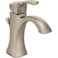Moen Voss Brushed Nickel One-Handle Single-Hole High-Arc Bathroom Faucet with Drain Assembly, 6903BN
