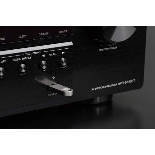 [아마존베스트]Denon AVR-S540BT Receiver, 5.2 channel, 4K Ultra HD Audio and Video, Home Theater System, built-in Bluetooth and USB port, Compatible with HEOS Link for Wireless Music Streaming